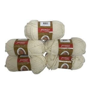 Premier Yarn Serenity Chunky Deborah Norville Pristine Color 109 Yards Lot of 5